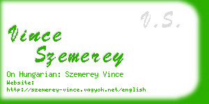 vince szemerey business card